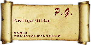 Pavliga Gitta névjegykártya